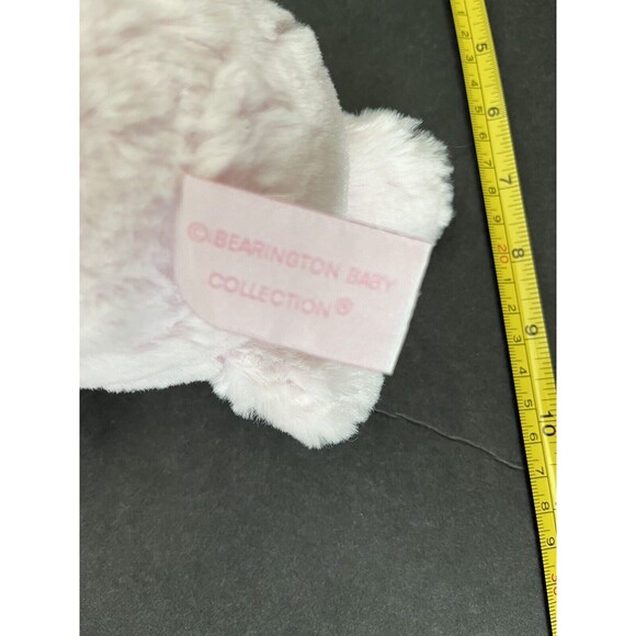 Bearington Bears Collection Plush 9" Baby Bunny Rabbit Plush Pink Poka Dot Bow - Picture 6 of 6